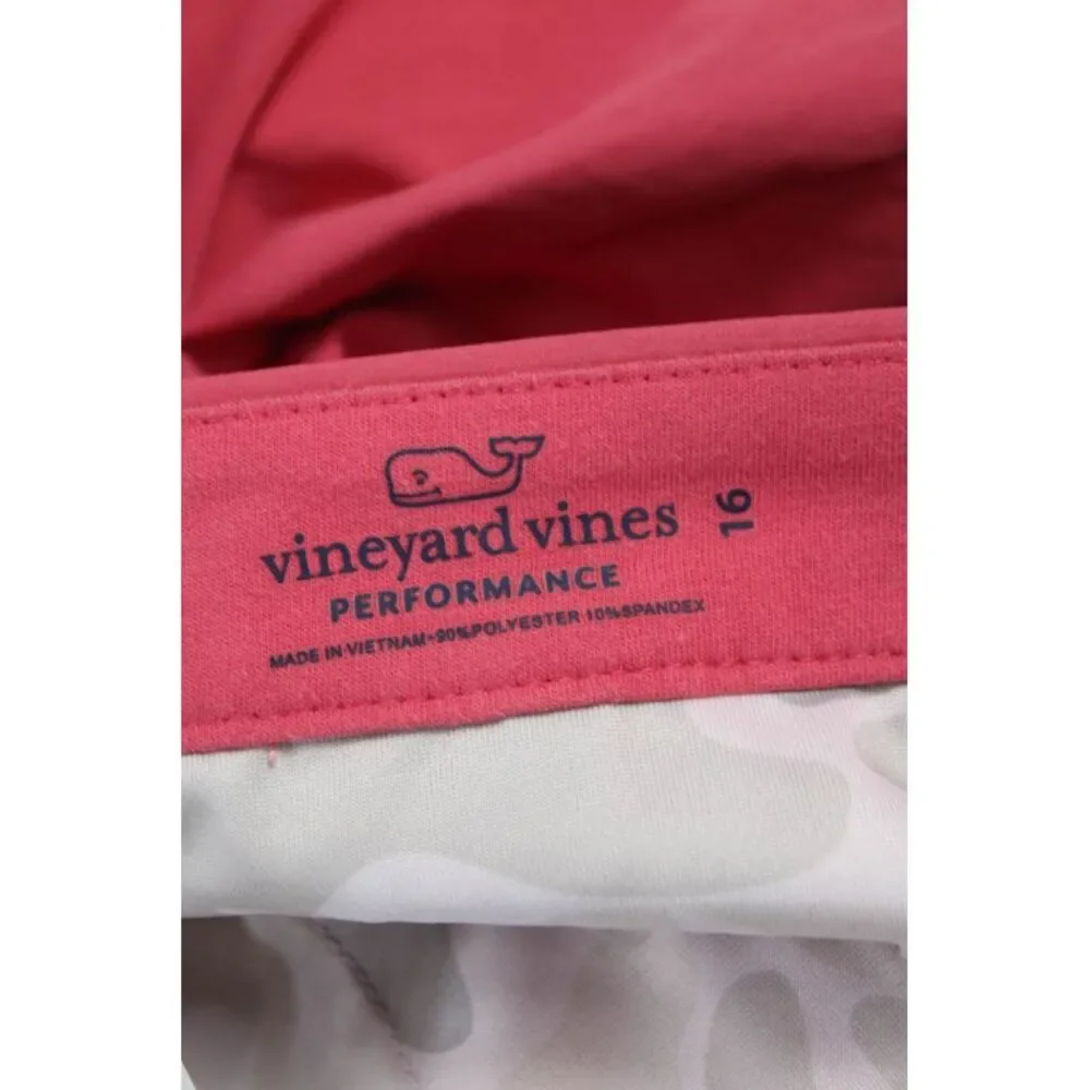 Vineyard Vines Boys Button Closure Chino Shorts Red Size 16